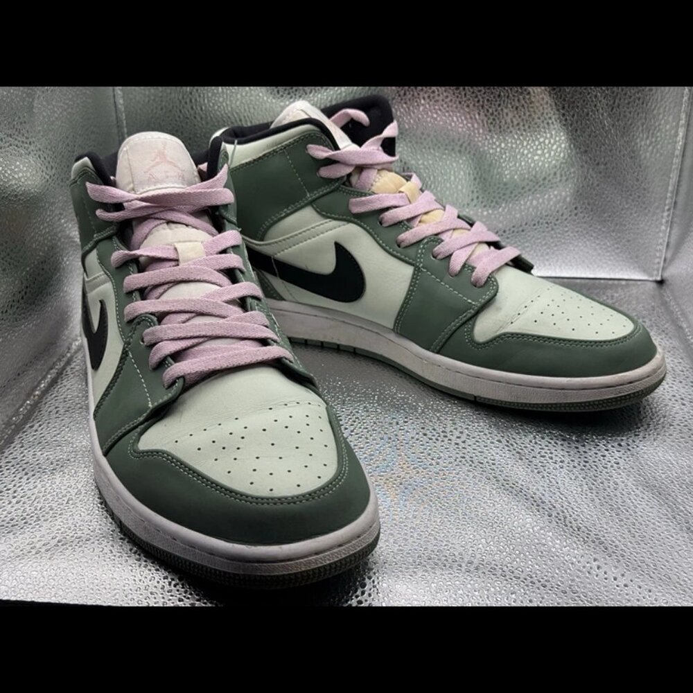 Size 12 - Nike Air Jordan 1 Mid CZ0774-300 Dutch Men‎ Green Basketball Shoes